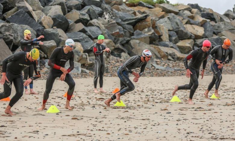 Salida del Guernsey Triathlon