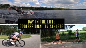 What is a training day like for a professional triathlete?