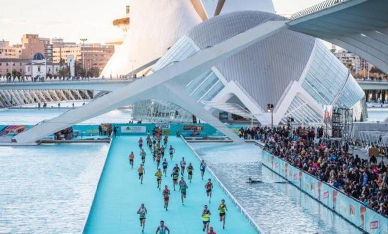 linha de chegada da maratona de Valência