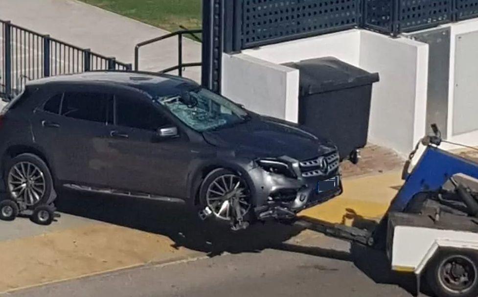 El vehículo implicado en el accidente
