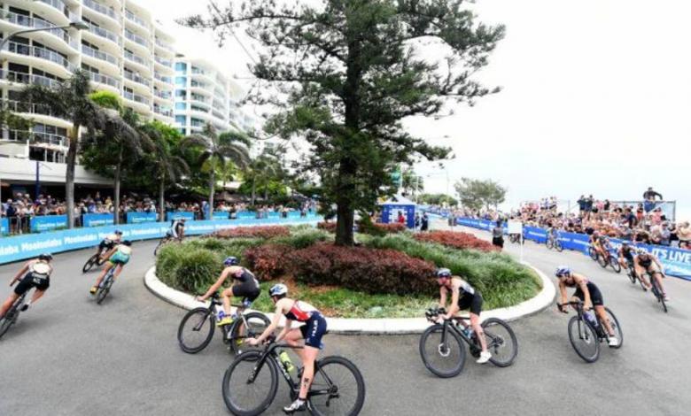 Segmento ciclista de una Copa del Mundo de trialtlón