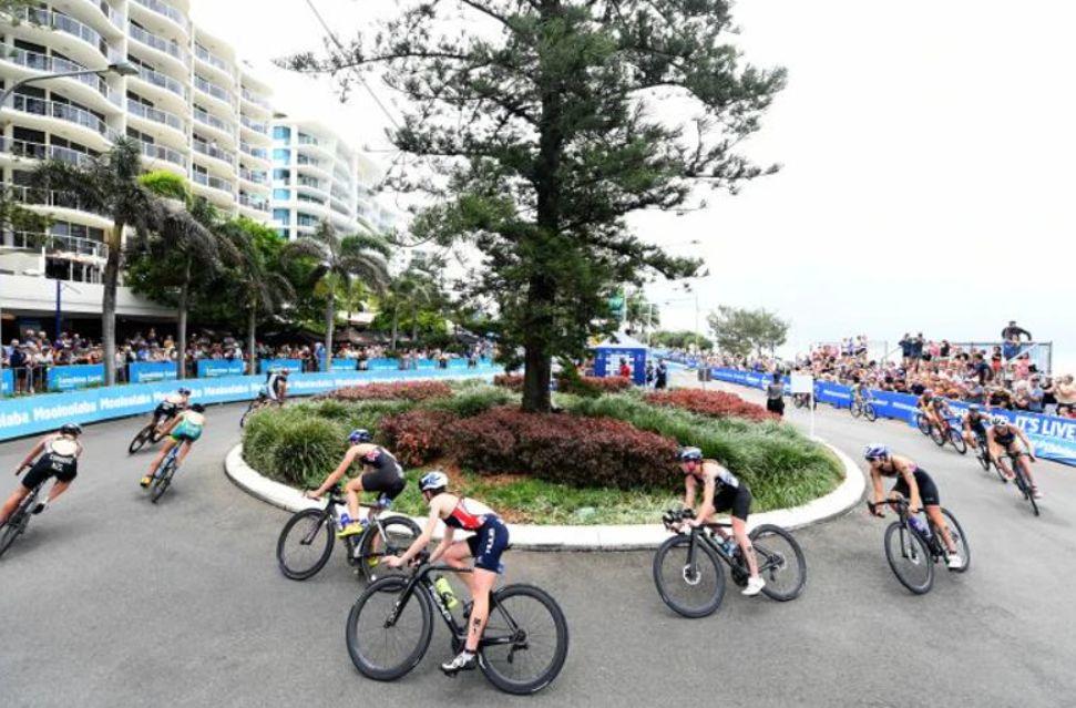 Segmento ciclista de una Copa del Mundo de trialtlón