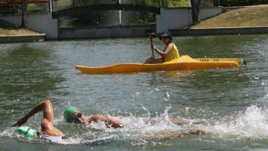 Tres Cantos Triathlon swimming segment