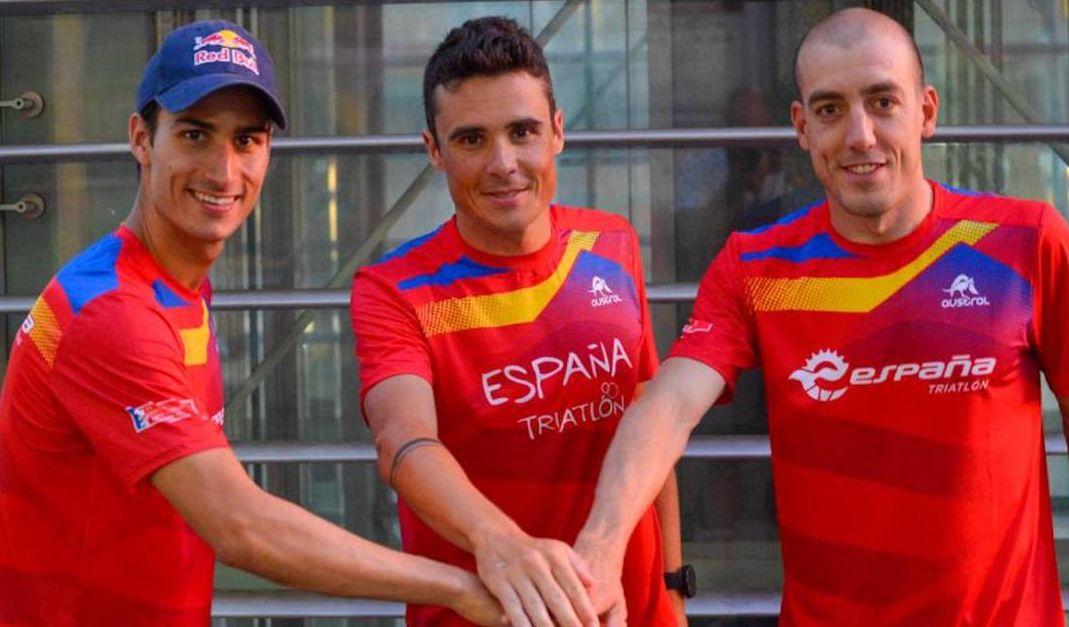 Mario Mola, Javier Gómez Noya y Fernando Alarza
