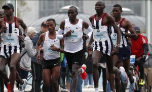 Sport / Bekele et Kipchoge courant au Marathon de Berlin 2017