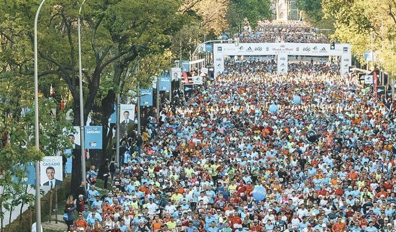 Inizio della maratona di Madrid