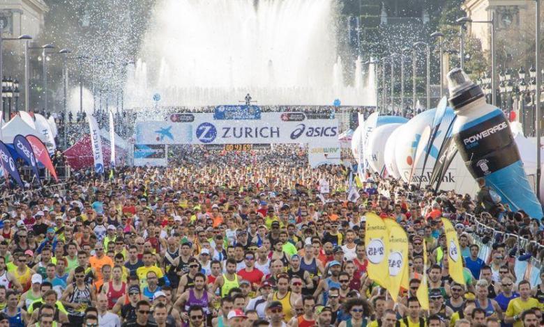 Inizio della maratona di Barcellona