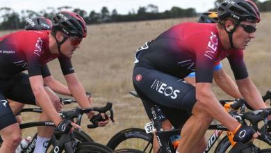 Cameron Wurf in the peloton