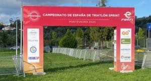 Ziel der spanischen Sprnt Triathlon Meisterschaft