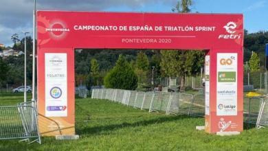 Ziel der spanischen Sprnt Triathlon Meisterschaft