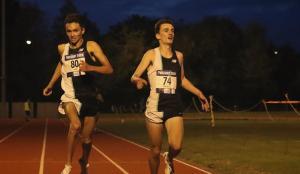 Alex Yee entering the finish line of the Bromley Twilight Invitation Meeting