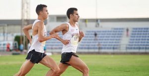 Mario Mola en competición de atletismo