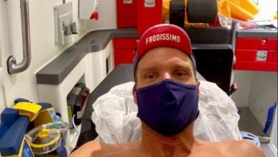 Selfie de Jan Frodeno en el hospital