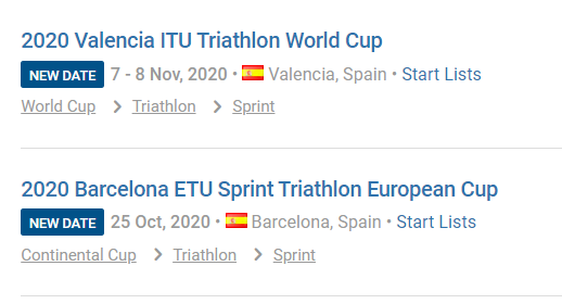 Barcelona será sede de una Copa de Europa de Triatlón en octubre - Noticias Triatlón Fechas triatlón internacional España 2020