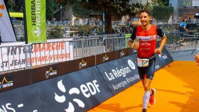 Erik Merino entrando en meta del Vercorsman