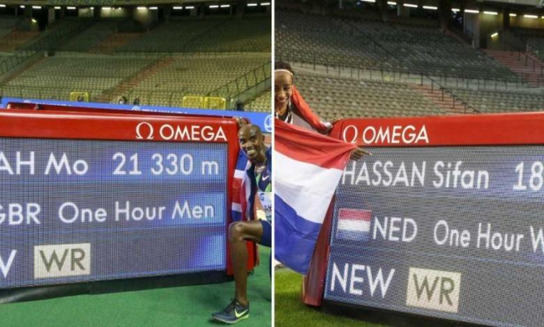 Mo Farah y Sifan Hassan record de la hora