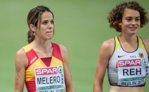 Maitane Melero with the Spanish team kit