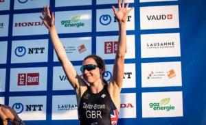 Georgia Taylor Brown en el podium