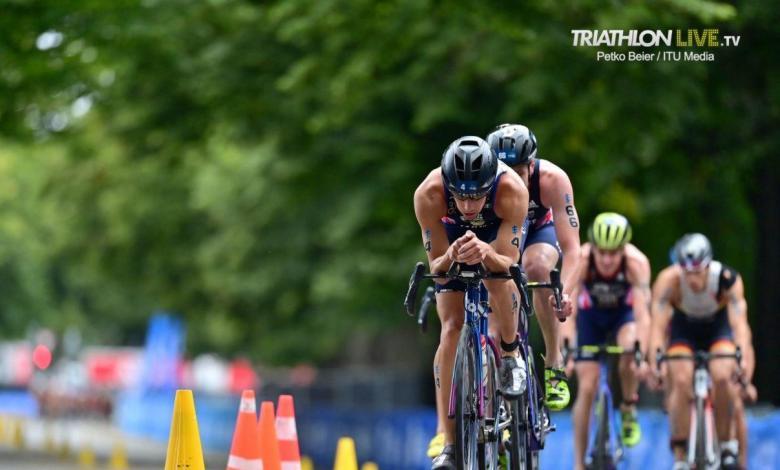 Segmento de ciclismo na WTS Hamburg 2020