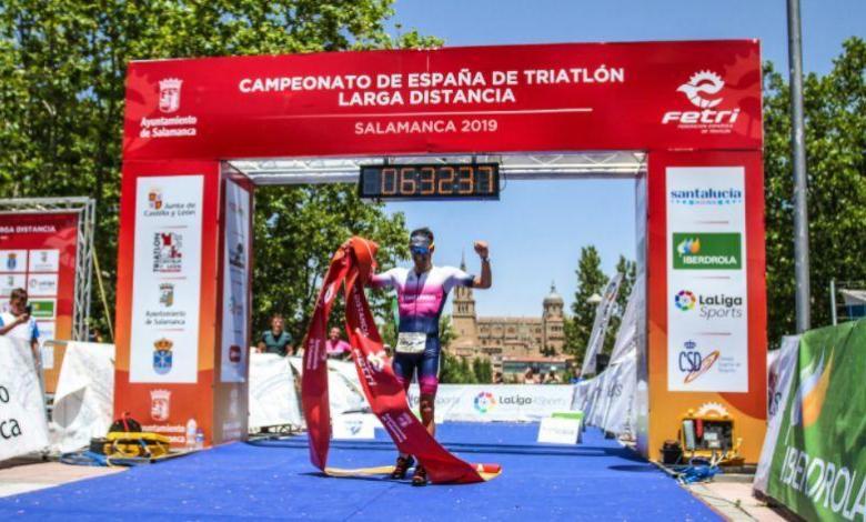 Traguardo del Triathlon di Salamanca