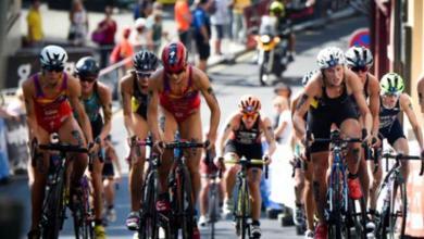 Españolas en el segmento ciclista de una competición ITU