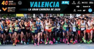 Affiche de course de marathon d'élite de Valence