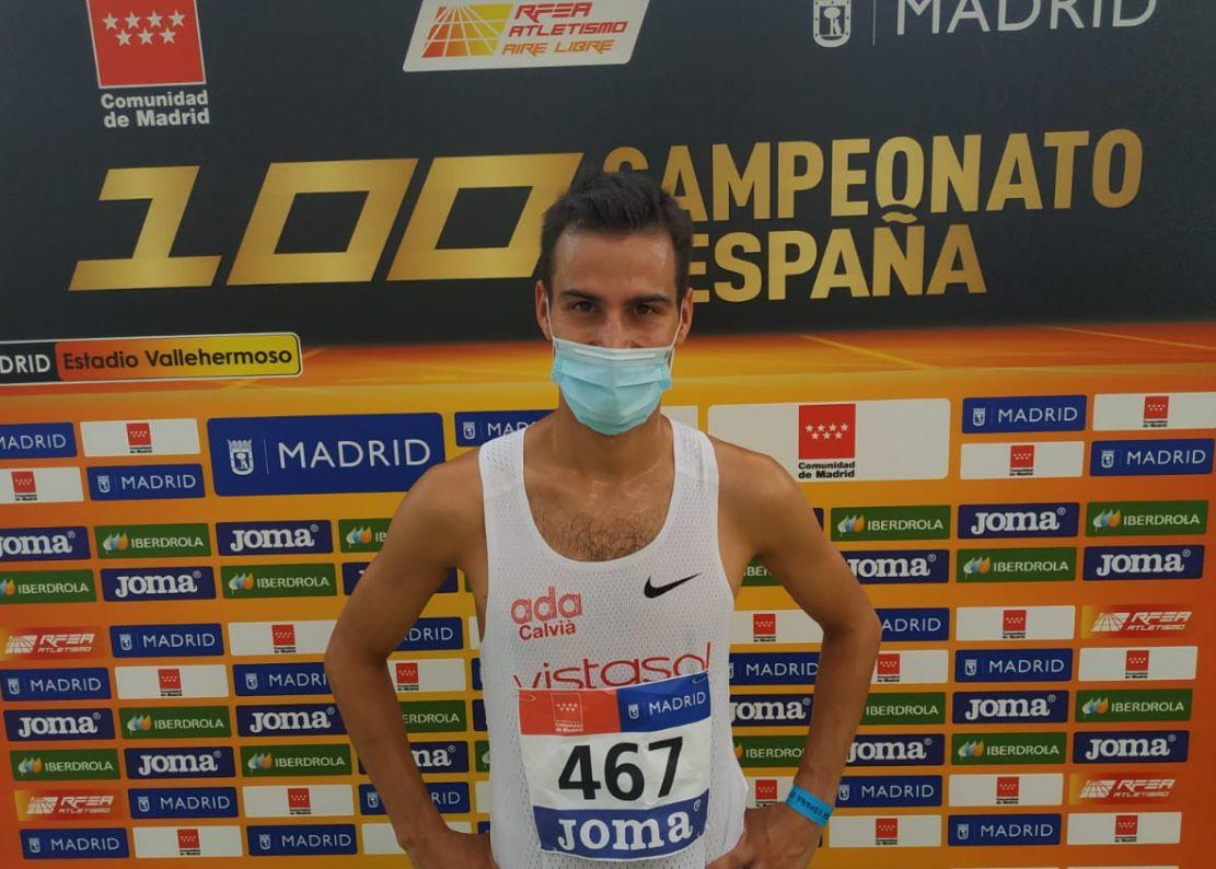 Mario Mola después de competir en los 5.000