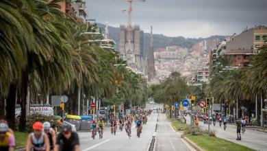 Segmento de ciclismo de triatlo de Barcelona