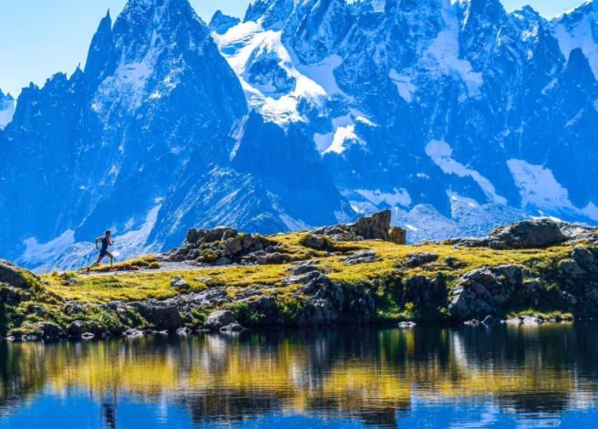 Erik trainiert in den Alpen