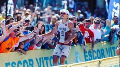 Diego Paredes nel triathlon di Vitoria