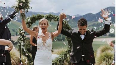 Anneke Jenkins and Javier Gómez Noya on their wedding day