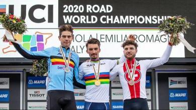 Podium der Straßenrad-Weltmeisterschaft