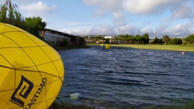 Lago para campus de triatlo no Resort Quinta da Marinha