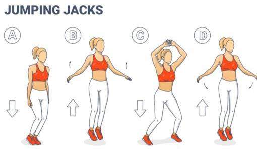 como hacer un jumping jacks