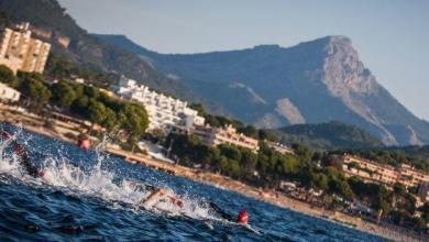 Segmento de natación del Challenge Peguera