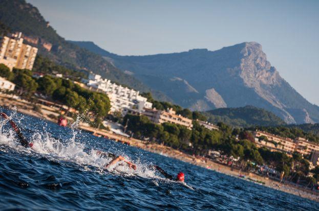 Segmento de natación del Challenge Peguera