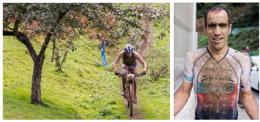 Rubén Ruzafa y Eneko Llanos en el Duatlón cross de Ibarra