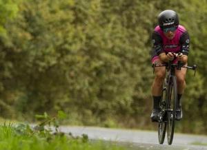 Aida Valiño in the chrono of the Galician Time Trial Cycling Championship