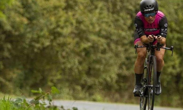 Aida Valiño in the chrono of the Galician Time Trial Cycling Championship