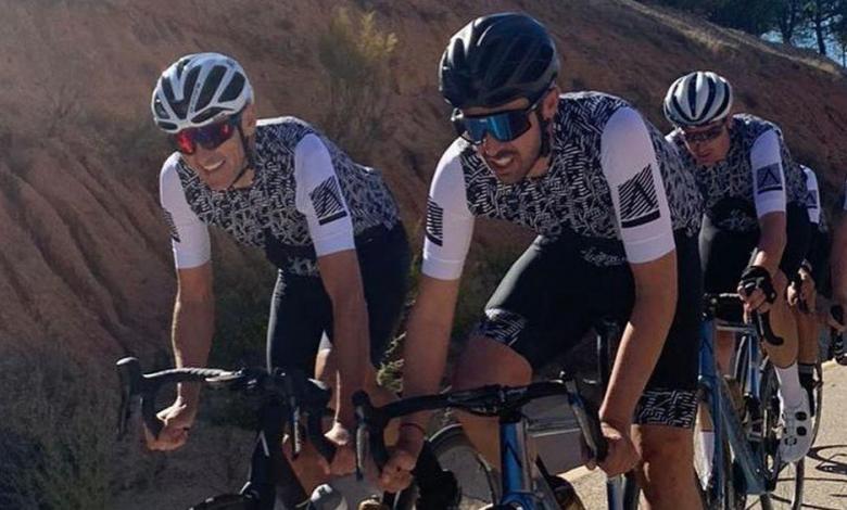 Alberto Contador en el entrenamiento de 400 kilómetros