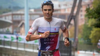 Javier Gómez Noya running in Bilbao