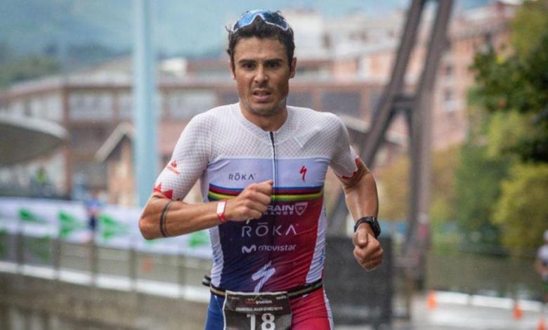 Javier Gómez Noya running in Bilbao