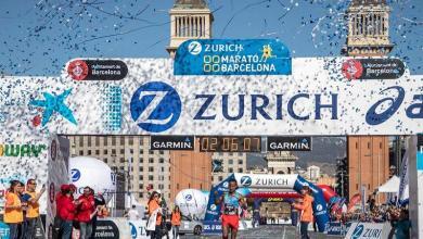 Llegada del maratón de Barcelona