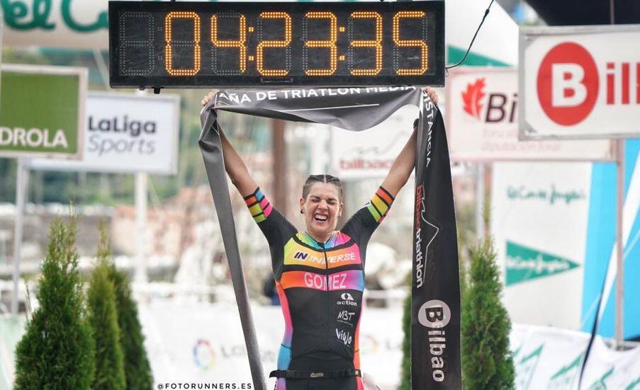 Laura Gómez ganando el Campeonato de España 2020
