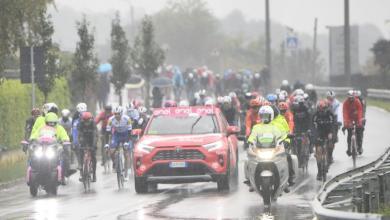 image du peloton avant de couper l'étape 19 du Giro d'Italia