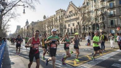 corredores en las calles de Barcelona