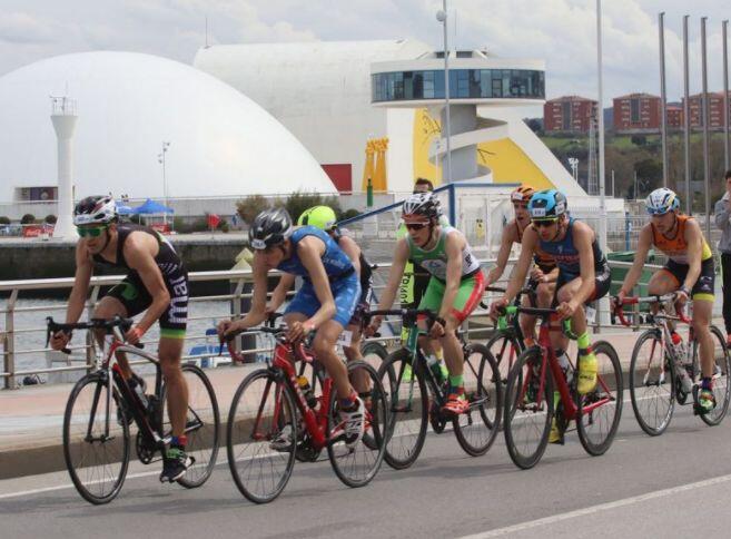 Segmento ciclista de un duatlón