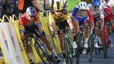 Momento del accidente de holandés Dylan Groenewegen y Jakobsen