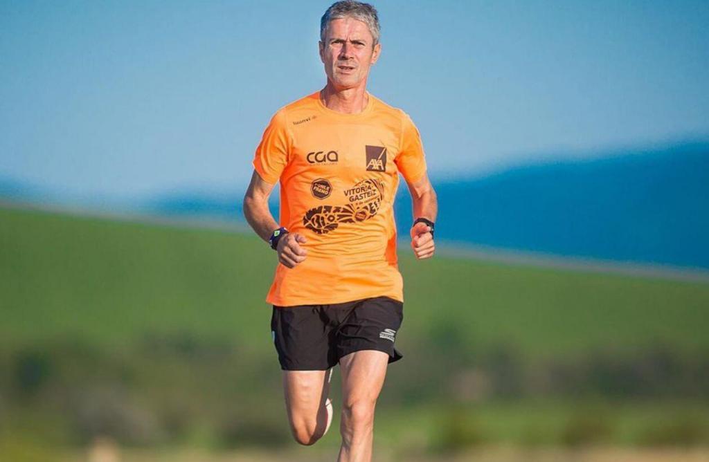 Martín Fiz entrenando