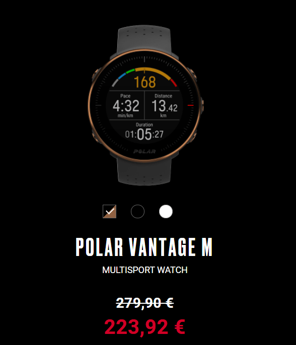 POLAR VANTAGE M - 25% DE RÉDUCTION